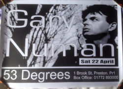Gary Numan 2006 Jagged Tour Venue Poster Preston